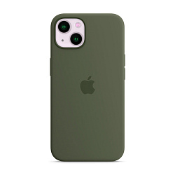Клип-кейс (накладка) Silicone Case для Apple iPhone 13 силикон, хаки