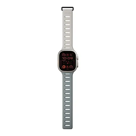 Ремешок Native Union Active Band для Apple Watch 38 / 40 / 41 / 42mm силикон зелёный, серый - 3