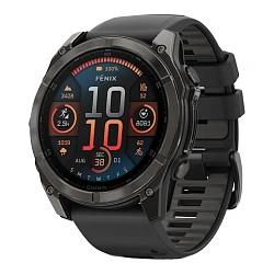 Умные часы Garmin Fenix 8 51mm Amoled серый (чёрный ремешок)