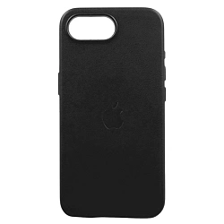 Клип-кейс (накладка) Leather Case MagSafe для Apple iPhone 16e кожа, чёрный