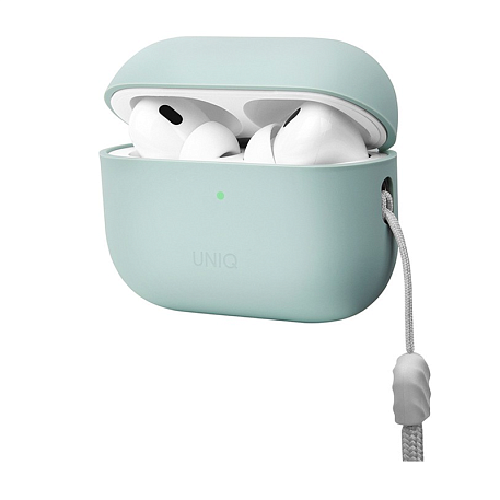 Кобура UNIQ Lino для Apple AirPods Pro 2 поликарбонат, силикон, мятный - 3