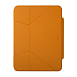Чехол-книжка UNIQ Ryze для Apple iPad Pro 11" (2020 / 2022) / Apple iPad Air 10.9 (2020 / 2022) (Уценка) оранжевый (хорошее состояние, небольшой участок с изменением цвета от линьки под застежкой) - 3