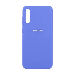 Клип-кейс (накладка) Silicone cover закрытый для Samsung Galaxy A70 силикон, васильковый