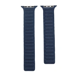 Магнитный браслет Wowen Link для Apple Watch 44 / 45 / 46 / 49mm текстиль тёмно-синий