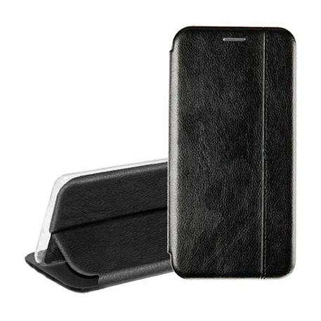 Чехол-книжка Premium для Apple iPhone 11 Pro Max искусственная кожа, чёрный со строчкой - 2