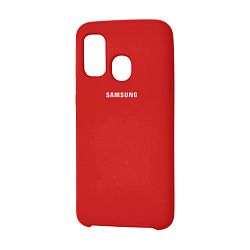 Клип-кейс (накладка) Silicone cover для Samsung Galaxy A21s силикон, красный