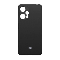 Клип-кейс (накладка) Silicone cover закрытый для Xiaomi Redmi Note 12 Turbo / Poco F5 5G силикон, чёрный