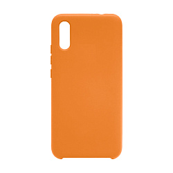 Клип-кейс (накладка) Silicone cover (без лого) для Xiaomi Redmi 9a силикон, ярко-оранжевый