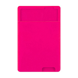 Кардхолдер Silicone Card Bag для смартфона универсальный силикон, ярко-розовый
