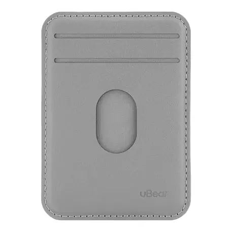 Кардхолдер uBear Split для Apple iPhone экокожа, серый - 2