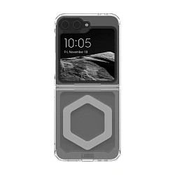 Клип-кейс (накладка) UAG Plyo Pro Magsafe для Samsung Galaxy Z Flip 6 / 7 FE поликарбонат, прозрачный серебристый