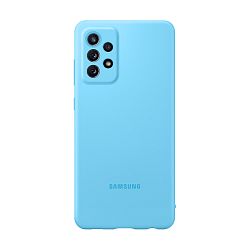 Клип-кейс (накладка) Samsung Silicone cover для Samsung Galaxy A72 полиуретан, поликарбонат, голубой