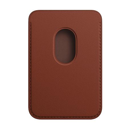 Кардхолдер Leather Wallet with Magsafe для Apple iPhone искусственная кожа, тёмно-коричневый - 2
