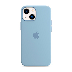 Клип-кейс (накладка) Silicone Case для Apple iPhone 13 силикон, бледно-голубой