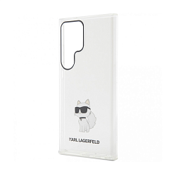 Клип-кейс (накладка) CG Mobile Lagerfeld Karl для Samsung Galaxy S24 Ultra поликарбонат, силикон, "NFT 3D Choupette" прозрачный