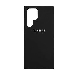 Клип-кейс (накладка) Silicone cover закрытый для Samsung Galaxy S22 Ultra силикон, чёрный