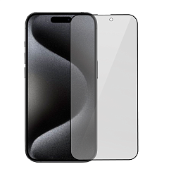 Защитное стекло Mocoll Craftsmanship (Kyanite) Series Privacy 2.5D для Apple iPhone 15 Pro, черная рамка