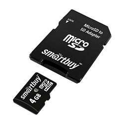 Карта памяти SmartBuy SB4GBSDCL10-01, 4 Гб