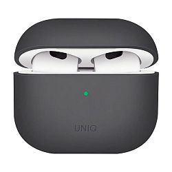 Кобура UNIQ Lino для Apple AirPods 3 поликарбонат, силикон, серый