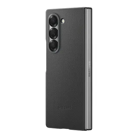 Клип-кейс (накладка) Samsung Kindsuit Case для Samsung Galaxy Z Fold 6 экокожа, серый - 5