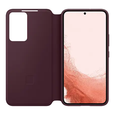 Чехол-книжка Samsung Smart Clear View Cover для Samsung Galaxy S22 полиуретан, поликарбонат, бургунди - 2