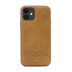 Клип-кейс (накладка) Kajsa Preppie Collection для Apple iPhone 11 Pro Max кожа, коричневый горизонтальное плетение