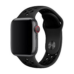 Спортивный ремешок Nike для Apple Watch 44 / 45 / 46 / 49mm фторэластомер чёрный