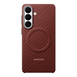 Клип-кейс (накладка) Samsung Carbon Magnet Case для Samsung Galaxy S26 Plus арамидное волкно, алюминий, поликарбонат, красный