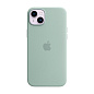 Клип-кейс (накладка) Silicone Case MagSafe для Apple iPhone 14 Plus силикон, серо-мятный