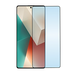 Защитное стекло 3D Premium для Xiaomi Redmi Note 13 5G / 13 Pro / Poco M6 Pro 4G / X6 / X6 Pro, черная рамка