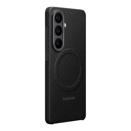 Клип-кейс (накладка) Samsung Carbon Magnet Case для Samsung Galaxy S26 арамидное волкно, алюминий, поликарбонат, чёрный - 2