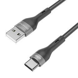 Дата-кабель Breaking Tissue Type-C 1.2 м, чёрный