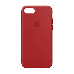 Клип-кейс (накладка) Silicone Case закрытый для Apple iPhone 7 / 8 / SE 2020 / 2022 силикон, красный