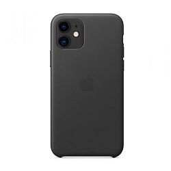 Клип-кейс (накладка) Apple Leather Case для Apple iPhone 11 кожа, Black