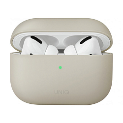 Кобура UNIQ Lino для Apple AirPods Pro 2 поликарбонат, силикон, бежевый
