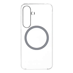 Клип-кейс (накладка) Samsung Clear Case MagSafe для Samsung Galaxy S25 Plus полиуретан, поликарбонат, алюминий, прозрачный
