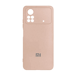 Клип-кейс (накладка) для Xiaomi Poco X4 Pro силикон, пудровый