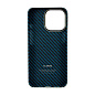 Клип-кейс (накладка) K-DOO Kevlar для Apple iPhone 13 Pro кевлар, чёрно-синий (полоска) - 2
