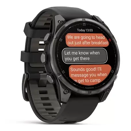 Умные часы Garmin Fenix 8 Pro 51mm Amoled титановый (чёрный ремешок) - 3