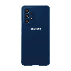 Клип-кейс (накладка) Silicone cover закрытый для Samsung Galaxy A53 силикон, тёмно-синий