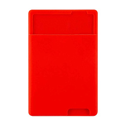 Кардхолдер Silicone Card Bag для смартфона универсальный силикон, красный