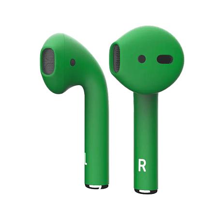 Беспроводные наушники Apple AirPods 2 с зарядным футляром тёмно-зелёный матовый (6020) - 2