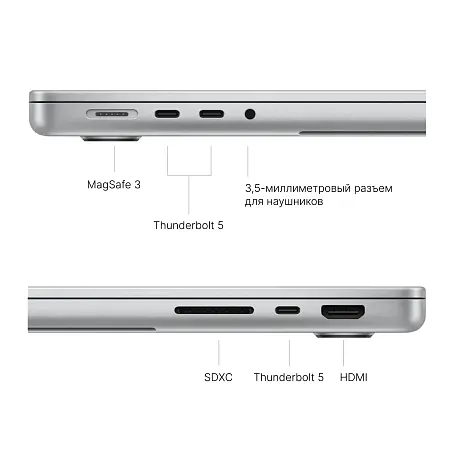 Ноутбук Apple Macbook Pro 14" (2024) M4 Max 36 ГБ, 1 ТБ SSD (MX2G3), серебристый - 6