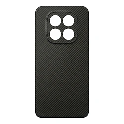 Клип-кейс (накладка) Borasco Art Case для Xiaomi Redmi Note 15 Pro Plus 5G полиуретан, поликарбонат, "чёрный карбон"
