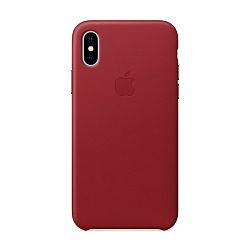 Клип-кейс (накладка) Apple Leather Case для Apple iPhone X кожа, Red