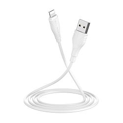 Дата-кабель Borofone BX18 Lightning 1 м, белый