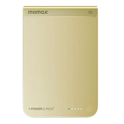 Внешний аккумулятор с беспроводной зарядкой Momax S.Pass 10000 мАч 25 Вт песочный