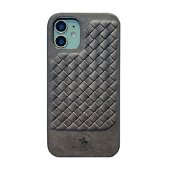 Клип-кейс (накладка) Santa Barbara Polo Racquet Club для Apple iPhone 12 Mini кожа, серый