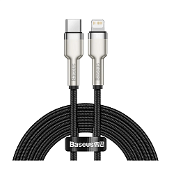 Дата-кабель Baseus Cafule Series Metal Type-C to Lightning 2 м, чёрный