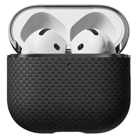 Кобура Pitaka MagEZ Case для Apple AirPods 4 кевлар (арамид), чёрно-серый (клетка) (APM2404) - 4